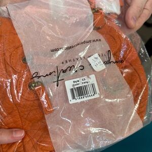 American Creations Orange Leather Accessory